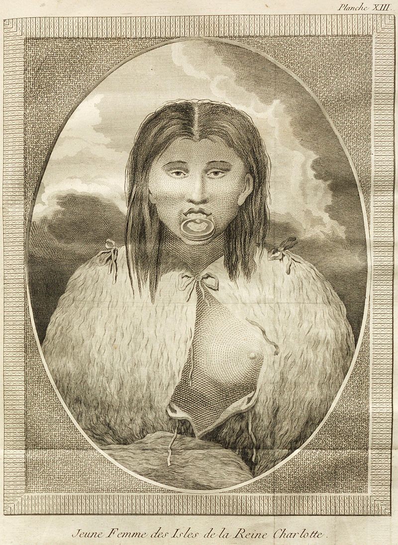 Молодая девушка из народа хайда, 1789 г.