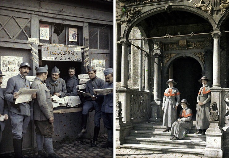 Редкие 100-летние фотографии, демонстрирующие Первую мировую войну в цвете