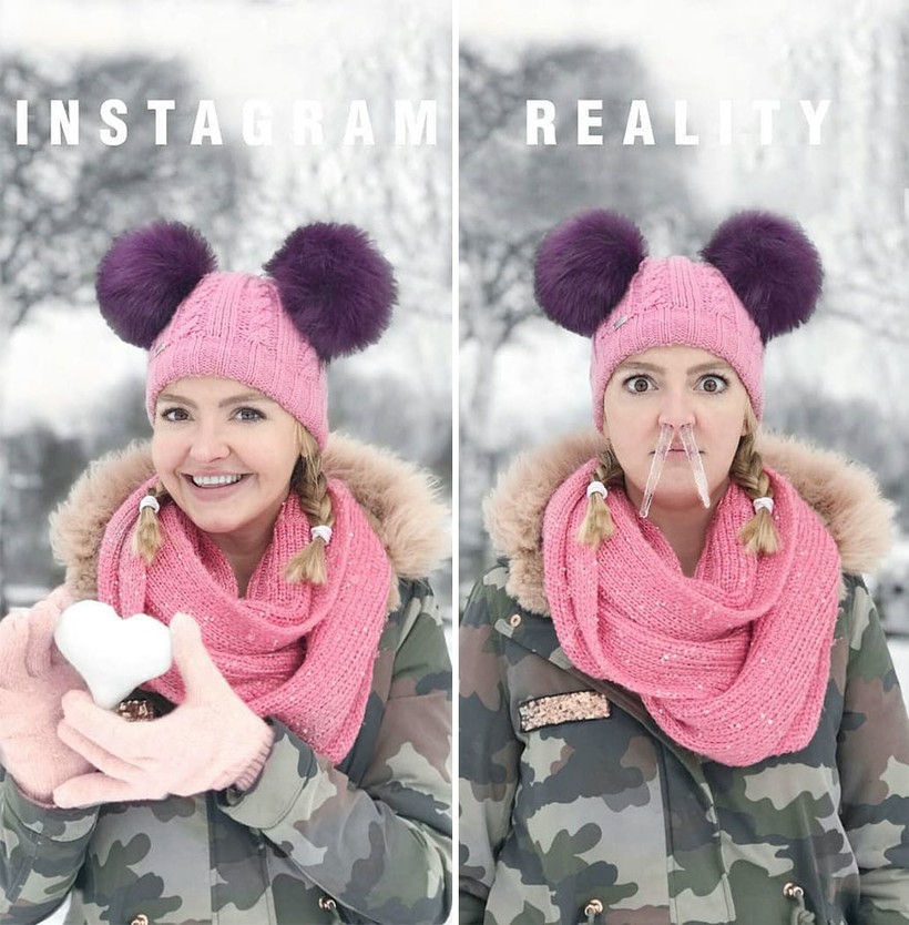 Instagram и реальность: немка шутит над идеальными фотографиями в соцсетях