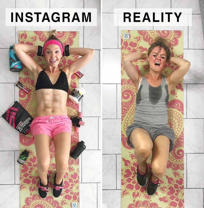 Instagram и реальность: немка шутит над идеальными фотографиями в соцсетях