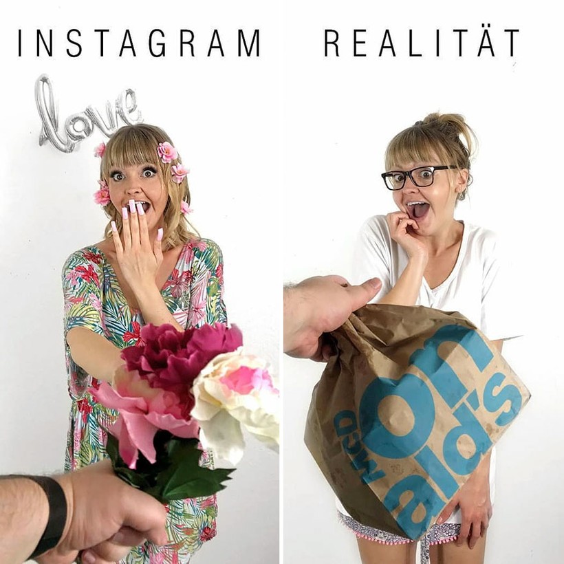 Instagram и реальность: немка шутит над идеальными фотографиями в соцсетях