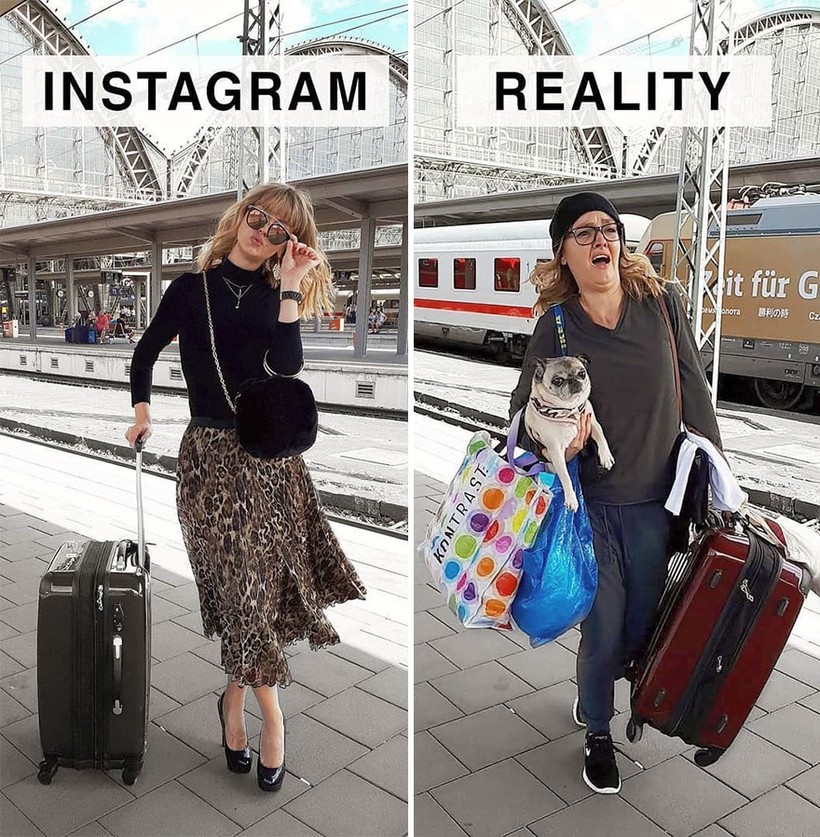 Instagram и реальность: немка шутит над идеальными фотографиями в соцсетях