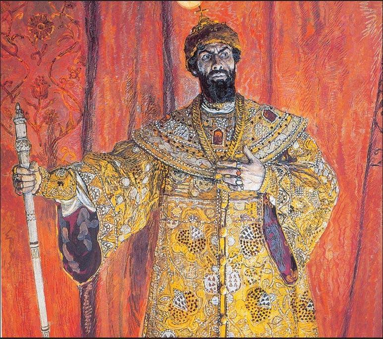 «Портрет Ф.И. Шаляпина в роли Бориса Годунова». А Головин