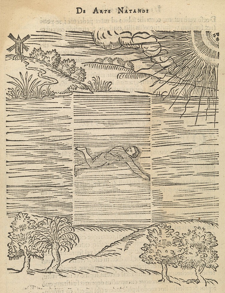 Иллюстрация из De Arte Natandi, Everard Digby, 1587