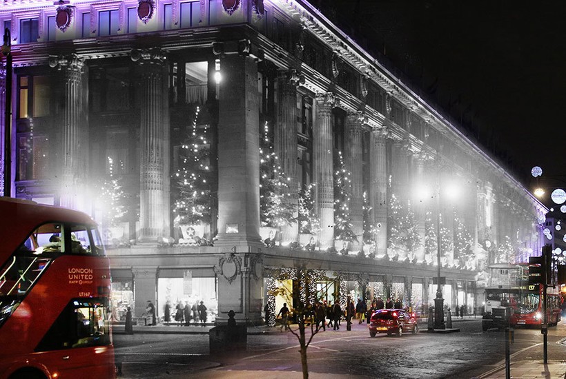 Фотограф показал, насколько чудесны праздники, совместив старые и новые фото Лондона