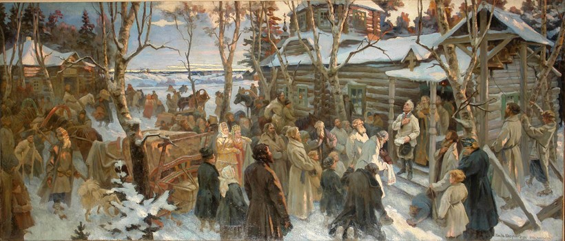 «Отъезд Суворова из села Кончанское в поход 1799», 1901-1903 годы. Николай Шабунин «Отъезд Суворова из села Кончанское в поход 1799», 1901-1903 годы. Николай Шабунин