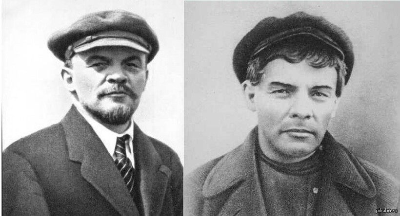 Ленин с бородой и без Ленин с бородой и без