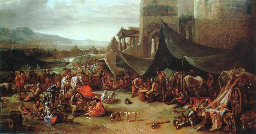 «Разорение Рима в 1527 году», около 1674 года. Иоганн Лингельбах