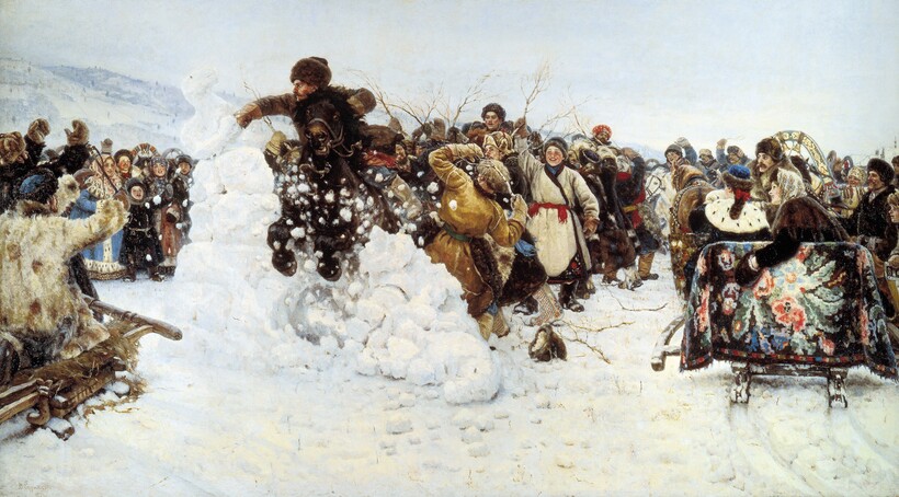 «Взятие снежного городка», 1891 год. Василий Суриков «Взятие снежного городка», 1891 год. Василий Суриков