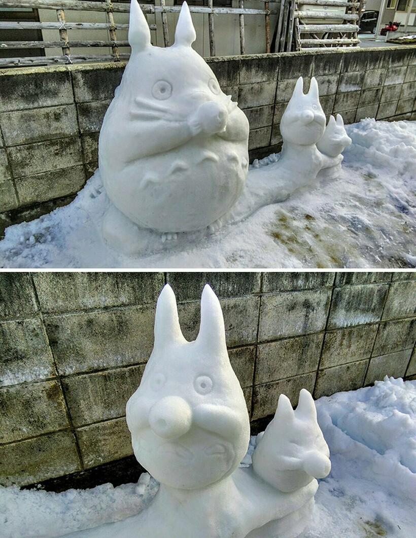 Блог - 17 фото самых очаровательных снеговиков, которых делает японец на улицах своего города 17 фото самых очаровательных снеговиков, которых делает японец на улицах своего города