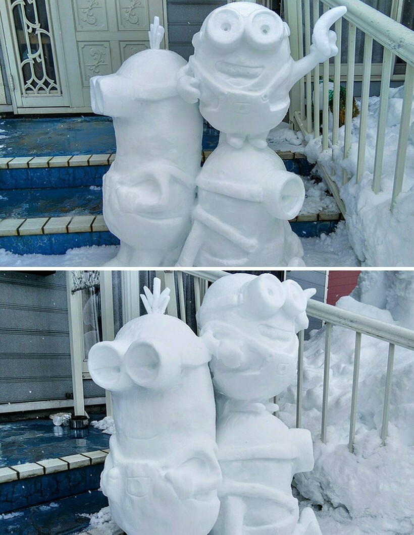 Блог - 17 фото самых очаровательных снеговиков, которых делает японец на улицах своего города 17 фото самых очаровательных снеговиков, которых делает японец на улицах своего города