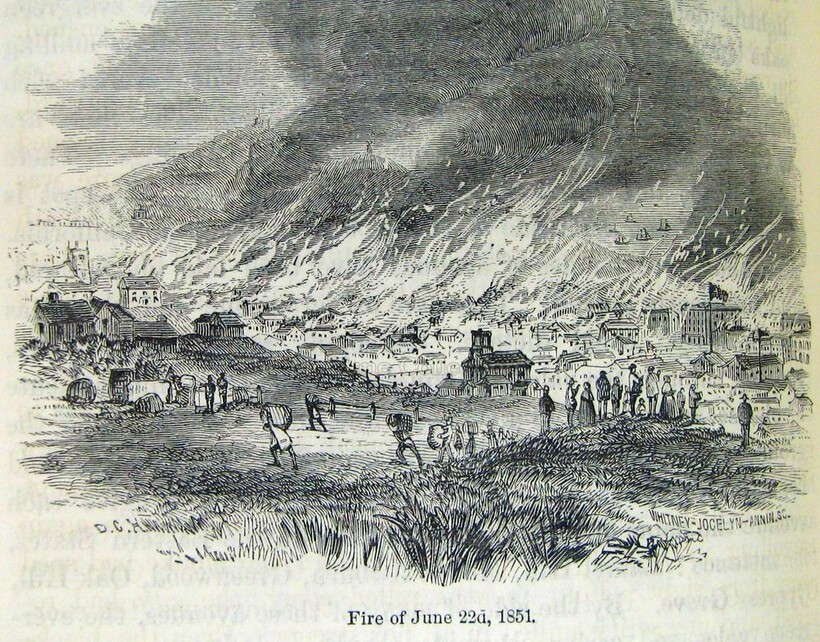 Иллюстрация пожара 1849 года Иллюстрация пожара 1849 года