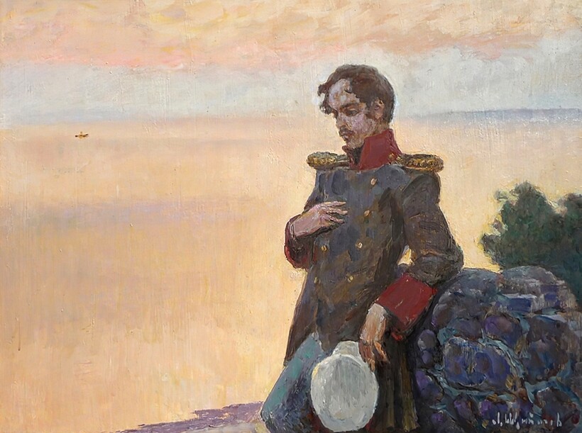 «Лермонтов на полуострове Тамань», 1993 год. Ливий Щипачев «Лермонтов на полуострове Тамань», 1993 год. Ливий Щипачев