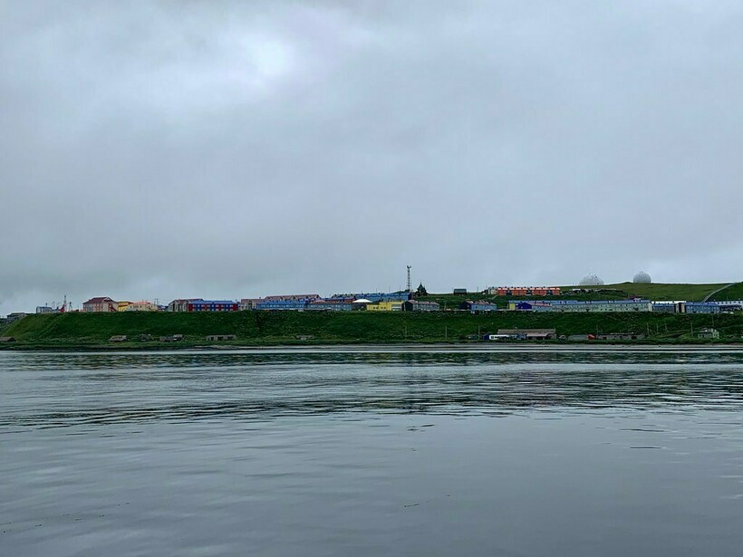 Вид с моря на остров Беринга