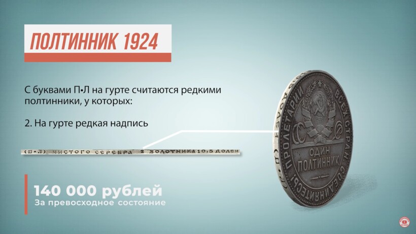 Блог - Видео: Полтинник на вес золота — сколько стоит редкая монета 1924 года Видео: Полтинник на вес золота — сколько стоит редкая монета 1924 года