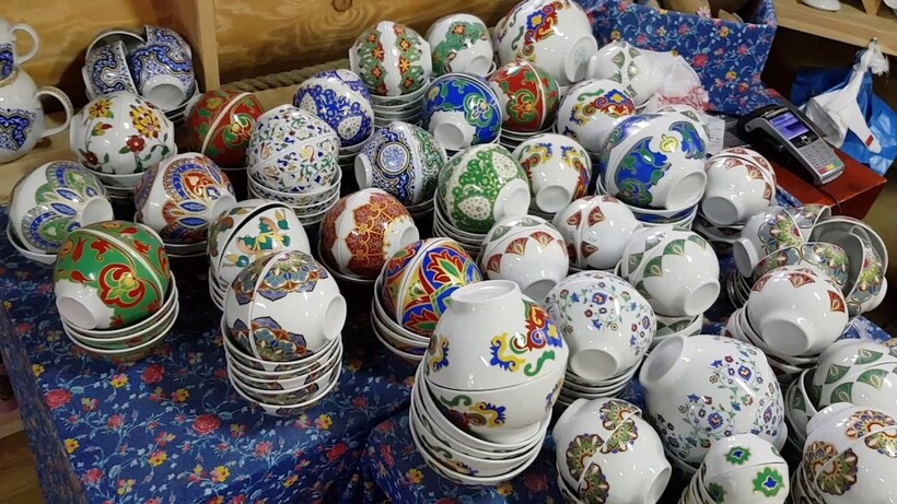 Татарская роспись посуды