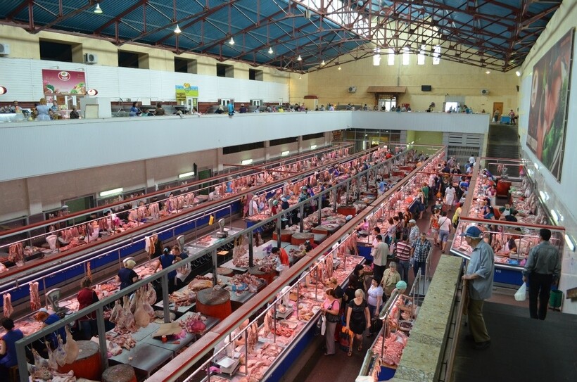 Мясные ряды на Центральном рынке