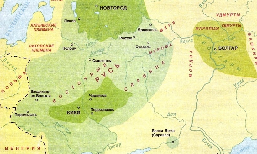Волжская Булгария на карте
