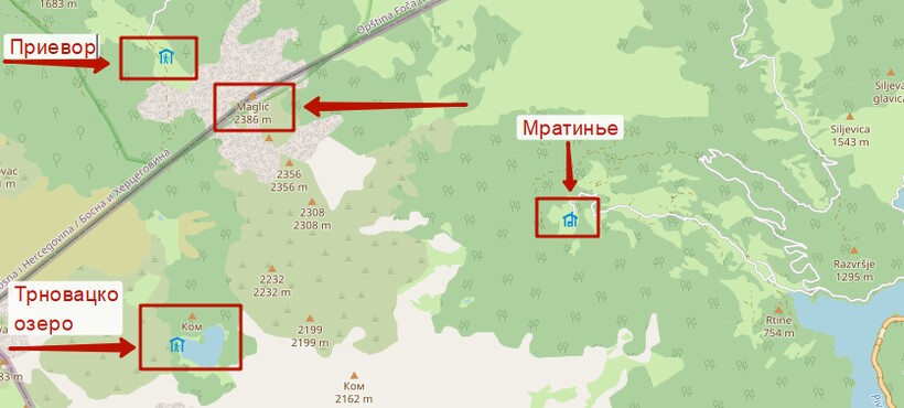 Пешеходные тропы на вершину Маглича