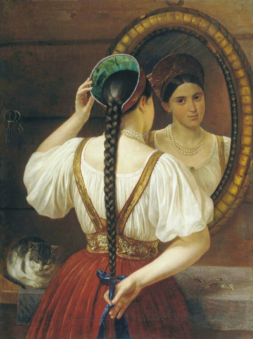 «Девушка перед зеркалом», 1848 г. Ф. Будкин «Девушка перед зеркалом», 1848 г. Ф. Будкин