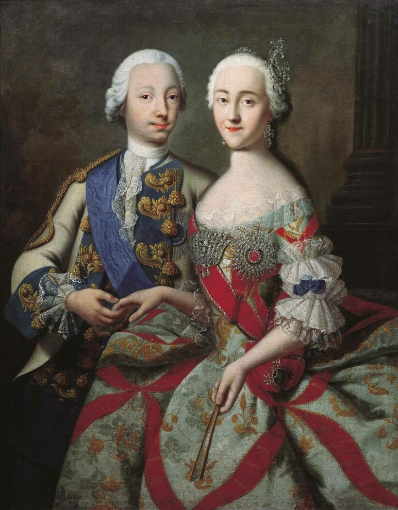 «Цесаревич Петр Федорович и великая княгиня Екатерина Алексеевна», 1740-е. Г. К. Гроот