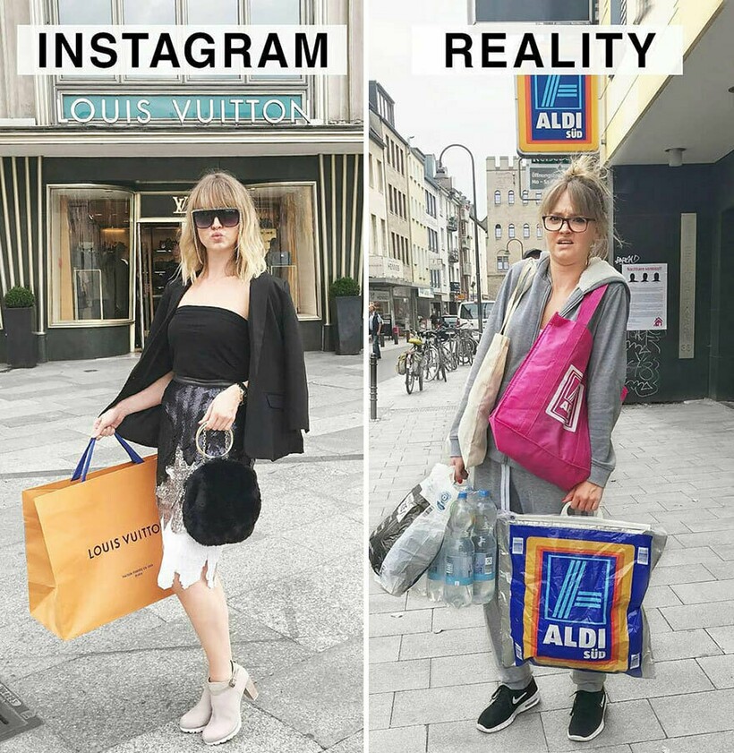 Блог - Instagram VS реальность: девушка высмеивает идеальные снимки из соцсетей Instagram VS реальность: девушка высмеивает идеальные снимки из соцсетей