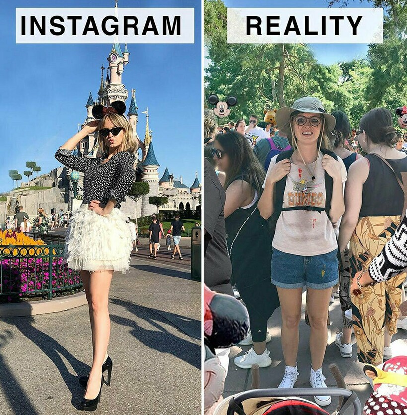 Блог - Instagram VS реальность: девушка высмеивает идеальные снимки из соцсетей Instagram VS реальность: девушка высмеивает идеальные снимки из соцсетей