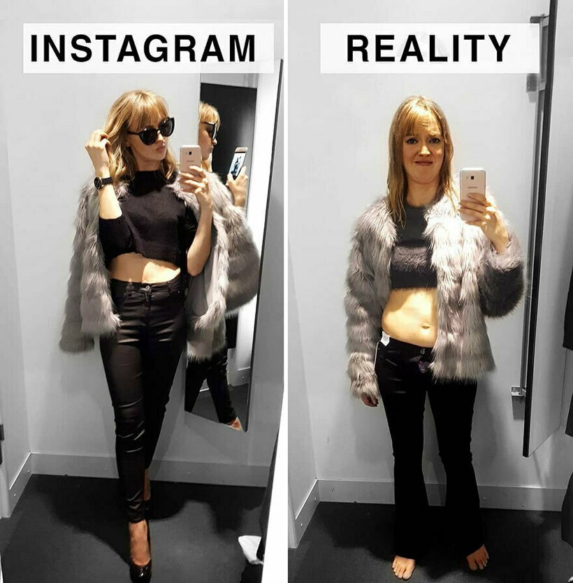 Блог - Instagram VS реальность: девушка высмеивает идеальные снимки из соцсетей Instagram VS реальность: девушка высмеивает идеальные снимки из соцсетей