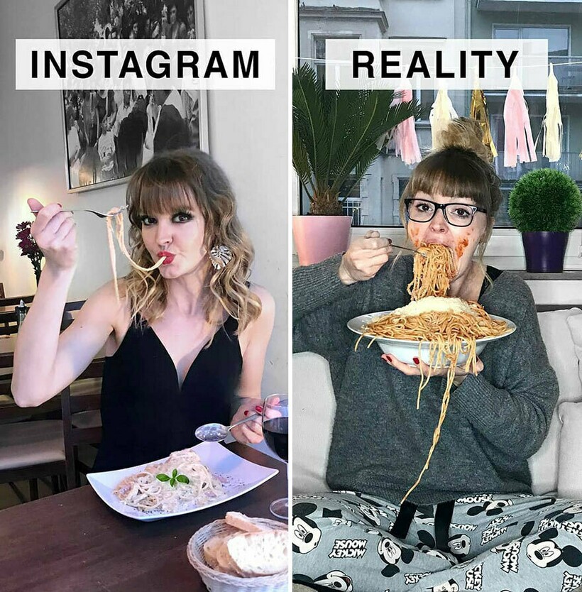 Блог - Instagram VS реальность: девушка высмеивает идеальные снимки из соцсетей Instagram VS реальность: девушка высмеивает идеальные снимки из соцсетей