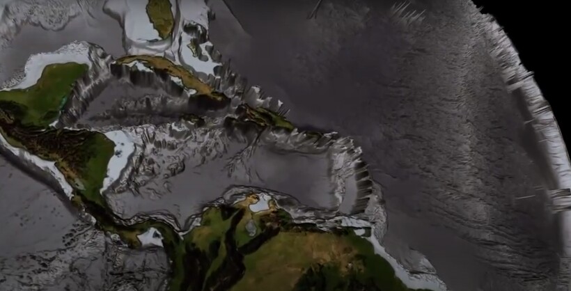 Блог - Видео: Как выглядит рельеф океанского дна Земли без воды — 3D-модель планеты Видео: Как выглядит рельеф океанского дна Земли без воды — 3D-модель планеты