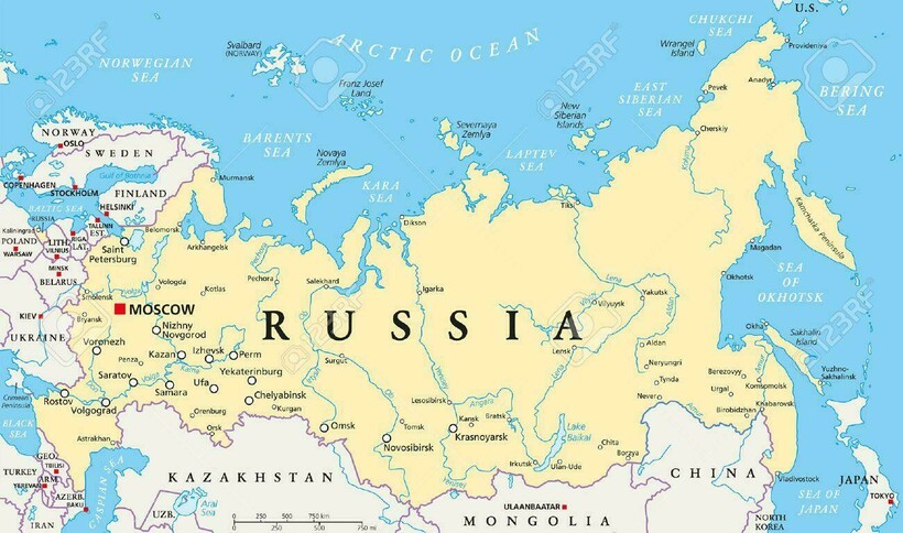 Расположение Москвы на карте России. Фото: uk.maps-russia.com Расположение Москвы на карте России. Фото: uk.maps-russia.com