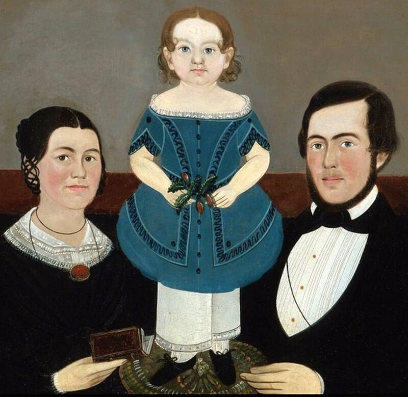 Картина неизвестной семьи: пол ребенка невозможно определить. Sturtevant J. Hamblin, 1830-е годы. Фото: twonerdyhistorygirls.blogspot.com Картина неизвестной семьи: пол ребенка невозможно определить. Sturtevant J. Hamblin, 1830-е годы. Фото: twonerdyhistorygirls.blogspot.com