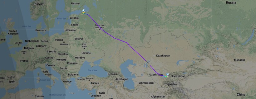 Рейс Uzbekistan Airways от 13.03. Фото: flightradar24.com Рейс Uzbekistan Airways от 13.03. Фото: flightradar24.com
