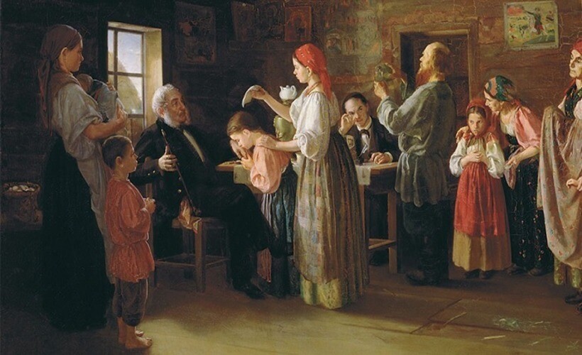 Крепостные на картине В. Е. Калистова Крепостные на картине В. Е. Калистова
