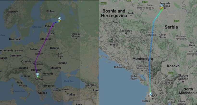 Маршрут из Пулково. Фото: flightradar24.com Маршрут из Пулково. Фото: flightradar24.com