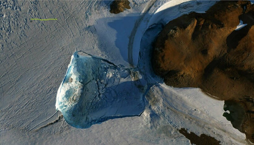 Исследователи часто сталкиваются с креонами в Антарктиде. Фото: geoscan.aero Исследователи часто сталкиваются с креонами в Антарктиде. Фото: geoscan.aero