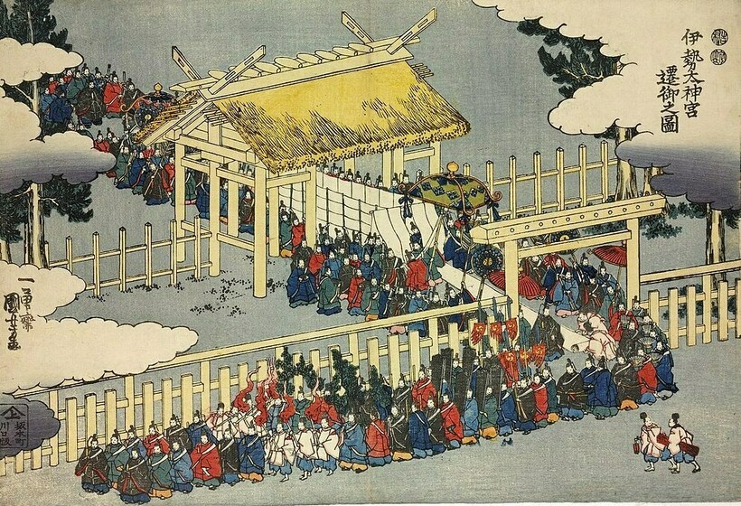 Церемония Сенгу на иллюстрации 1849 г. Фото: wikipedia.org Церемония Сенгу на иллюстрации 1849 г. Фото: wikipedia.org