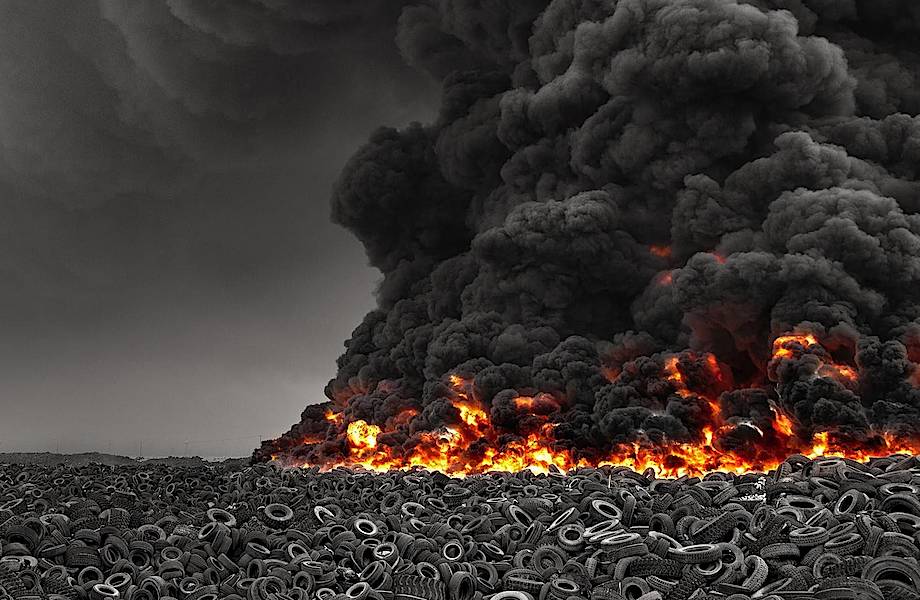 Сулабия — самая грандиозная свалка покрышек в  мире