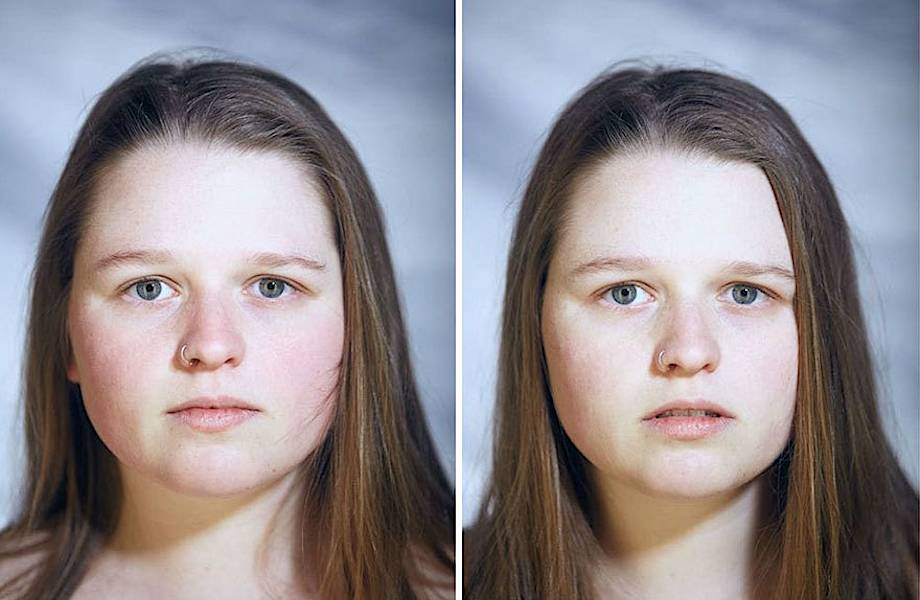 Обнаженные лица: фотограф снял людей одетыми и голыми, а затем сравнил их лица 