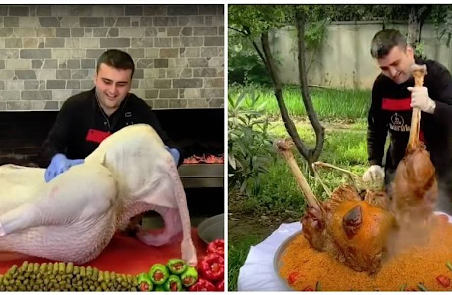 Видео: Знаменитый турецкий повар приготовил очередное блюдо феноменальных размеров  