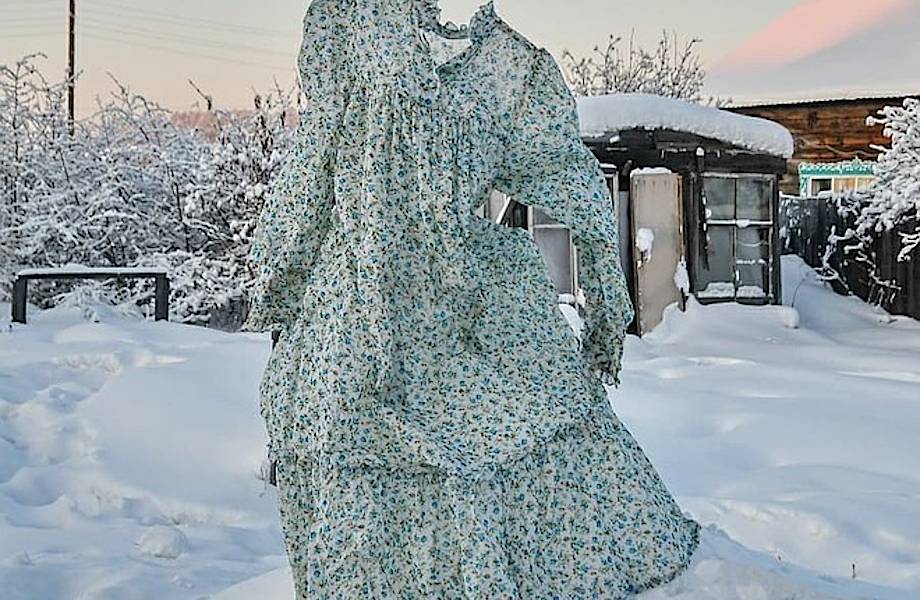 Учительница из Якутии показала, что такое настоящий мороз Учительница из Якутии показала, что такое настоящий мороз