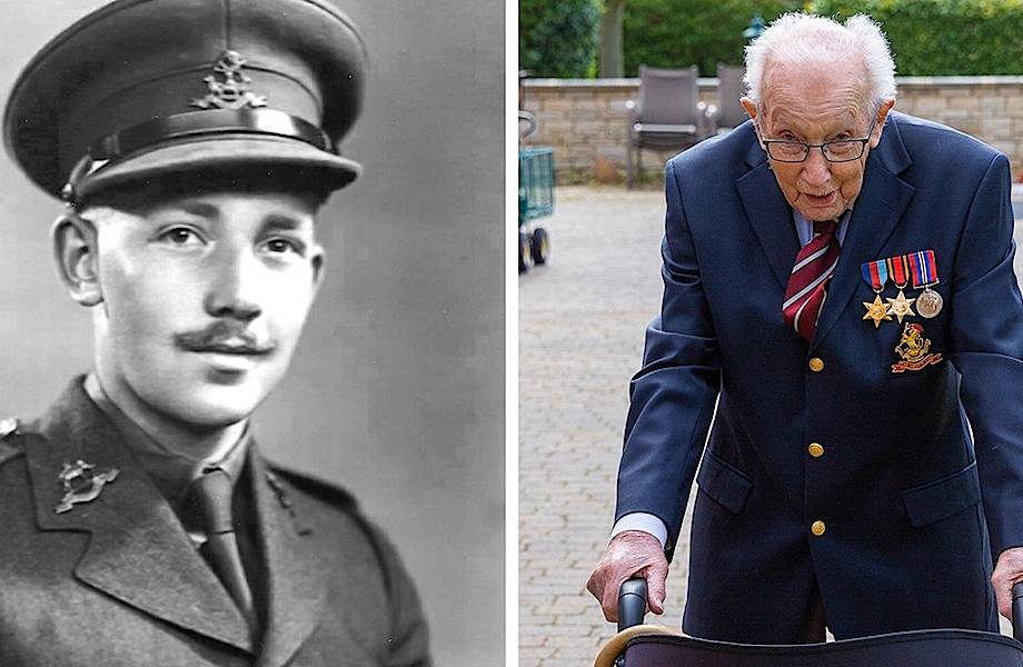 В Британии 99-летний ветеран собрал £12 млн на борьбу с коронавирусом и стал героем