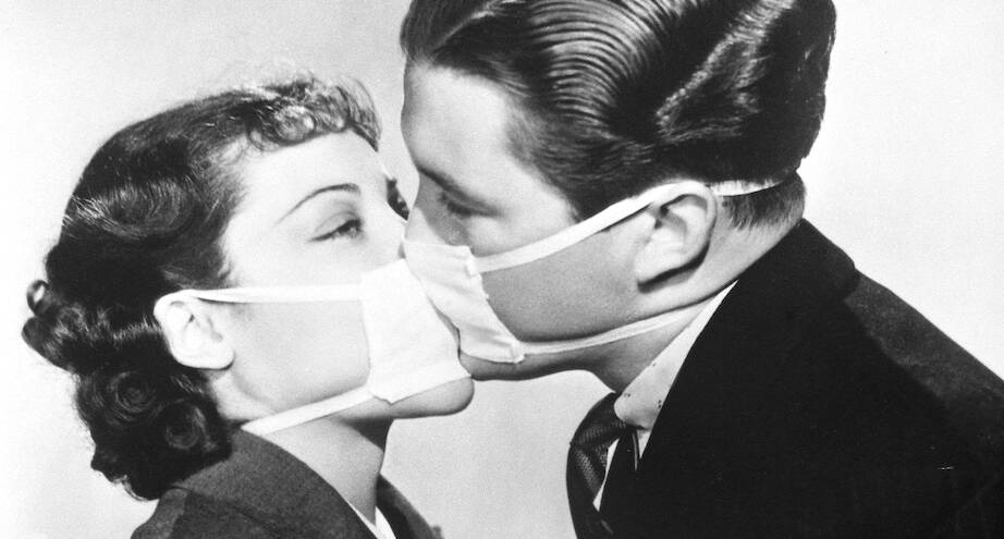 Фото дня: репетиция в Голливуде во время эпидемии гриппа, 1937 год