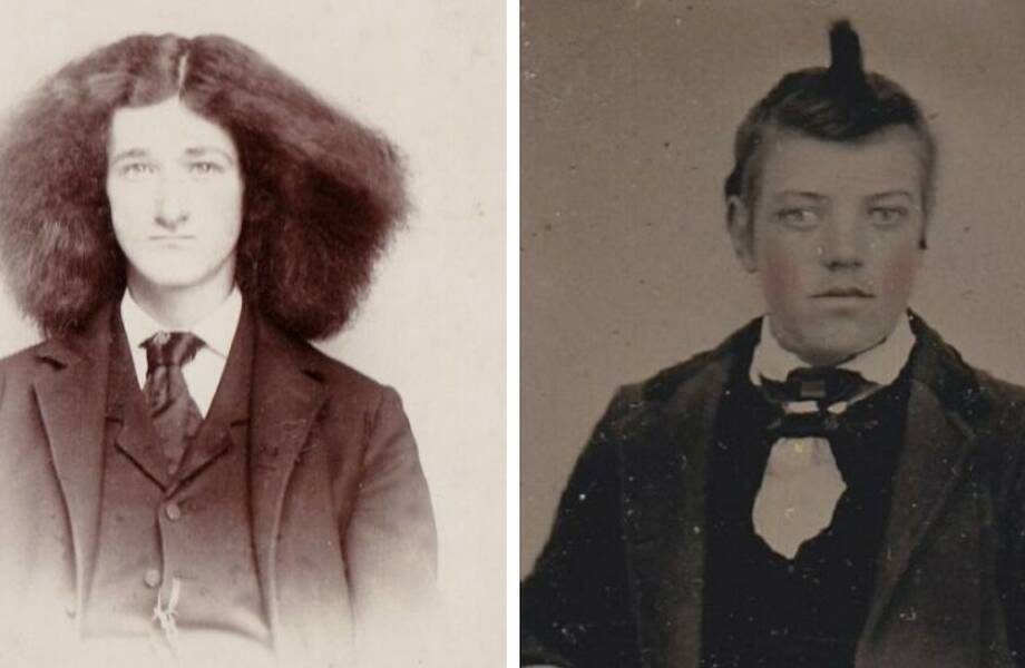 14 фотодоказательств, что раньше у мужчин были странные прически