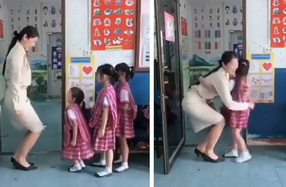 В очаровательном видео учительница из Таиланда приветствует своих учеников