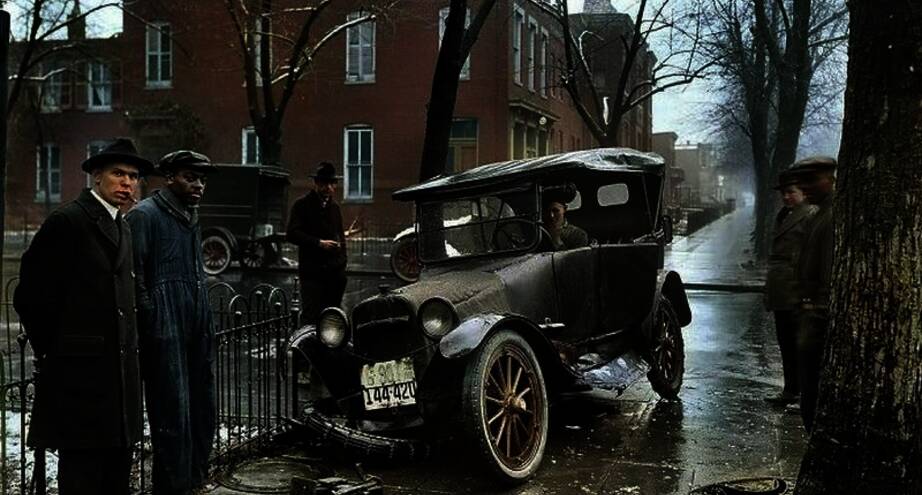 Фото дня: автомобильная авария в 1921 году