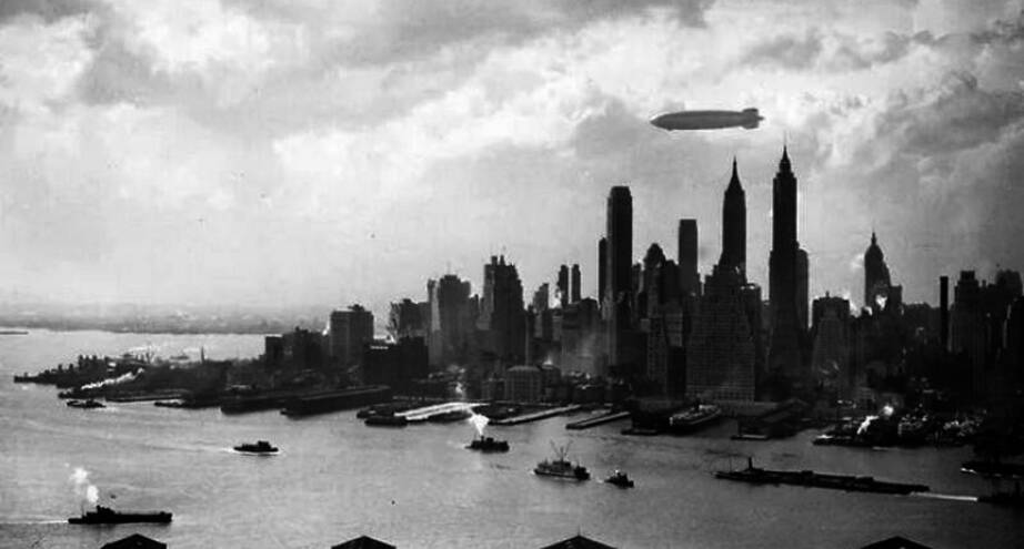Фото дня: дирижабль «Гинденбург» над Манхэттеном,1937 год